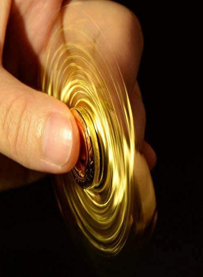 Anzmtosn Gold Sphere Fidget Spinner Metal Toys for Kids Adults, Golden Finger Spinning Toy Magic Orb Anxiety Toys, EDC Desk Spinners Toy Spining Toys Prizes for Christmas Stocking Stuffer Birthday Boys Girls - Image 5